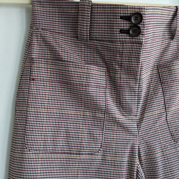 Mango Printed Plaid Pocket Trousers - Picture 8 of 10